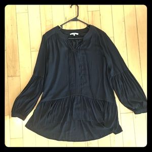 Sheer black boho tunic